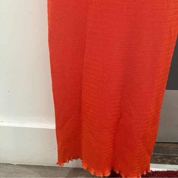 Baobab Maxi Dress Orange Knit Eloisa Long Sleeve size XS - Picture 10 of 12